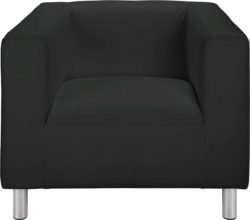 ColourMatch - Moda - Leather Effect Chair - Jet Black